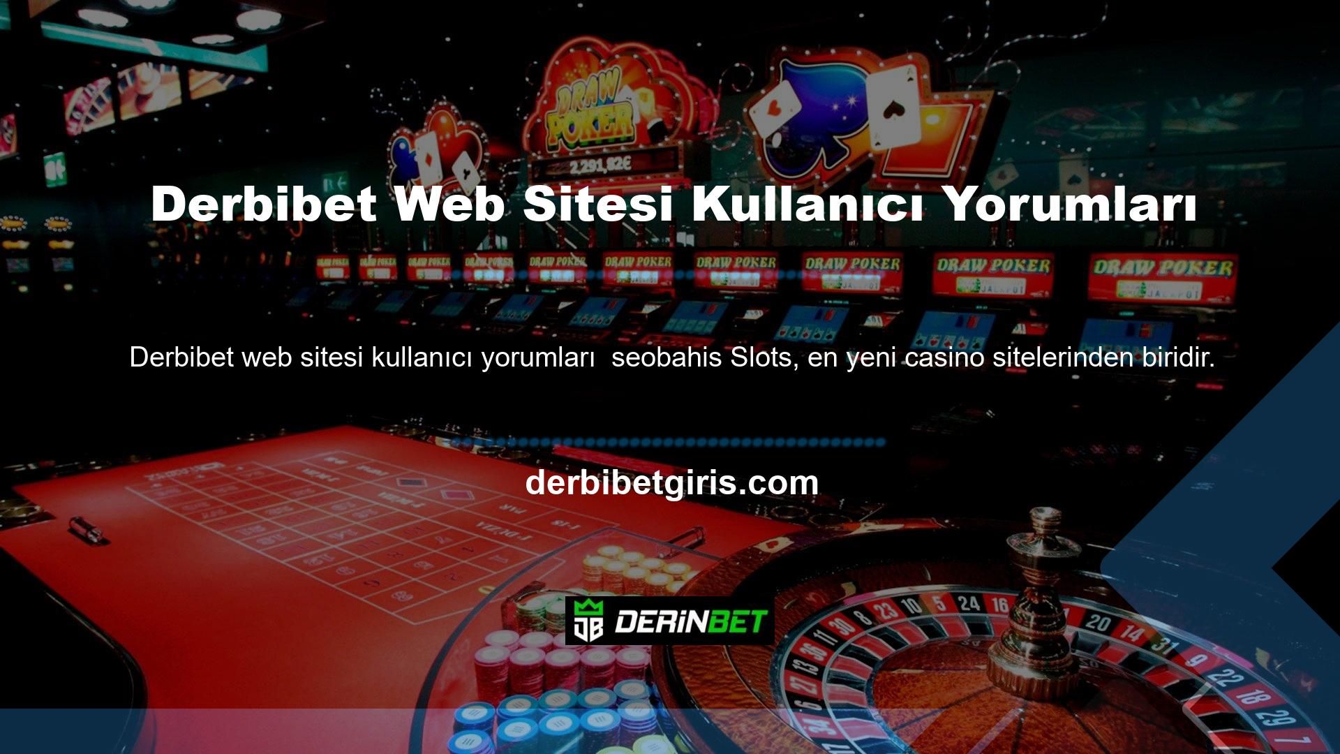 Site hem casino hem de casino hizmetleri sunmaktadır